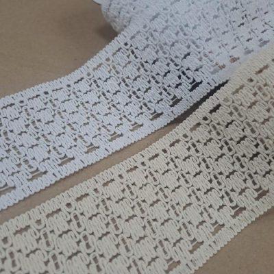 PUNTILLA LUDETEX   ALGODON   55 mm        X MT (10 mt)