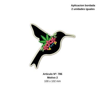 APLIQUES PYP   SILUETA NEGRA C/FLOR  C/U