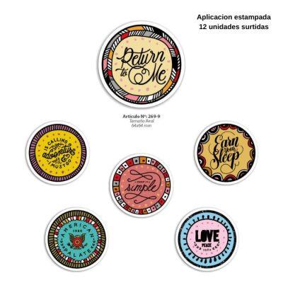 APLIQUES PyP   ETIQUETAS  CIRCULAR   C/U