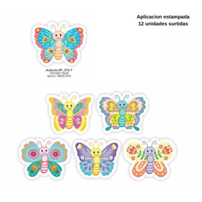 APLIQUES PyP   MARIPOSA/ABEJA CHICO  C/U