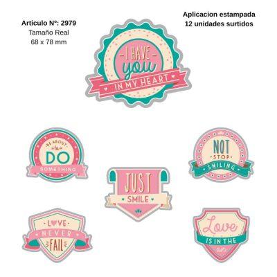 APLIQUES PyP   ETIQUETAS  TEENS      C/U