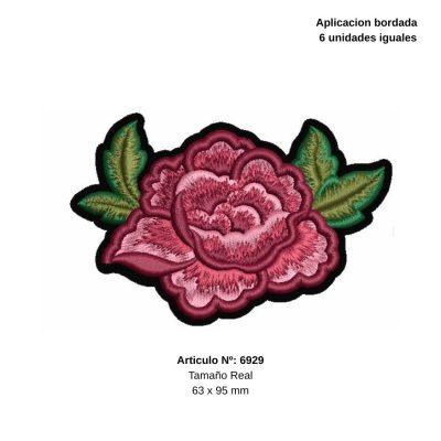 APLIQUES PYP   FLOR ROSADA           C/U