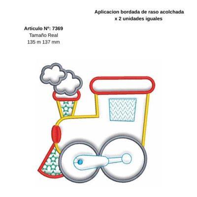 APLIQUES PYP   TREN BORDADO          C/U