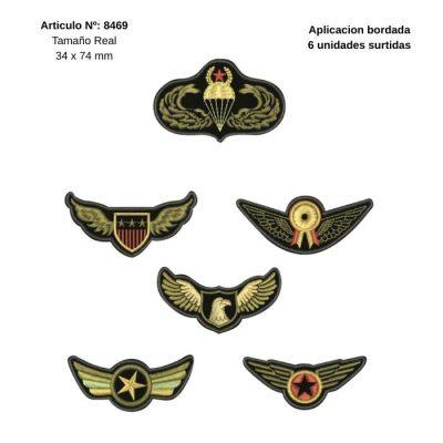 APLIQUE  PyP   BORD  ALAS MILITARES  C/U