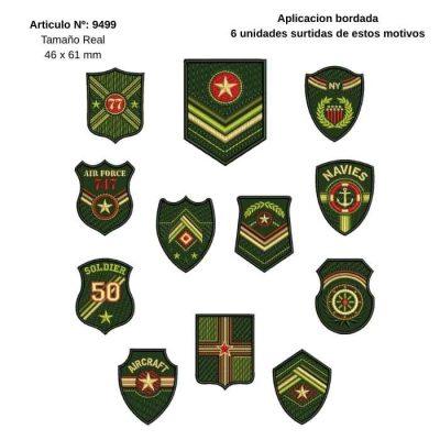 APLIQUES PyP   ESCUDO  MILITAR       C/U