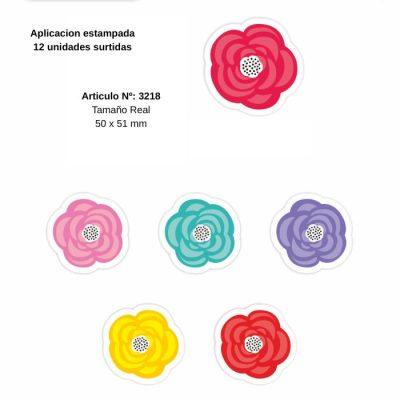 APLIQUES PYP   FLOR ROSA            C/U