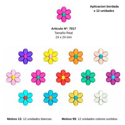 APLIQUES PyP   FLOR  6  PETALOS SURT C/U