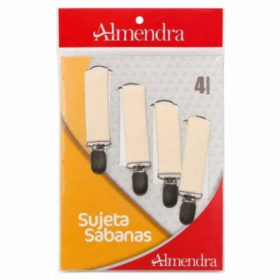 SUJETA    SABANAS  ALMENDRA    G/METAL x 4