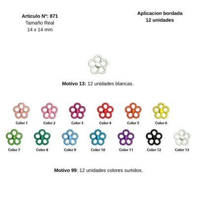 APLIQUES PYP   FLOR MINI             C/U