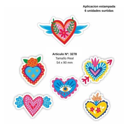 APLIQUES PYP   CORAZON ANIMADO       C/U