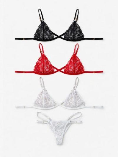 CONJUNTO GREVIEN ENCAJE S/ARMAR T.85/100