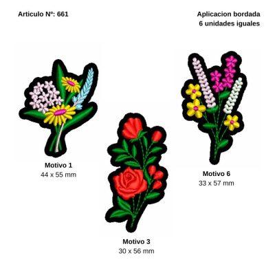 APLIQUES PYP BORD FLORES             C/U