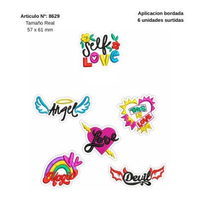 APLIQUES PYP BORD ANGEL/DEMONIO      C/U