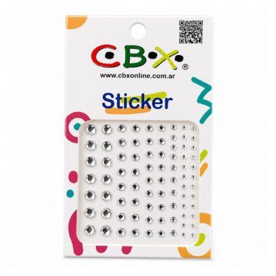 STICKER  CBX   L.410 STRAS PLATA     C/U