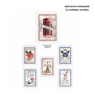 APLIQUES PYP   VINTAGE   CUADRADA   C/U