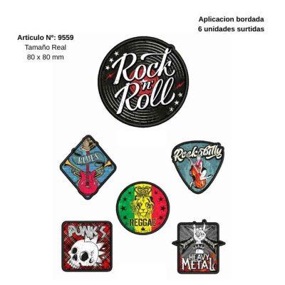 APLIQUES PYP   ESTAMP.ROCK BORDADO   C/U