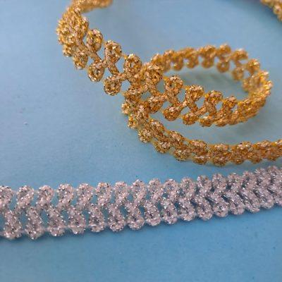 GALON DE LUREZ   PLATA  Y ORO              X18.24 mts