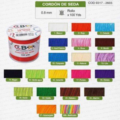 CORDON DE SEDA/HILO CHINO 0.8MM  X100YDS