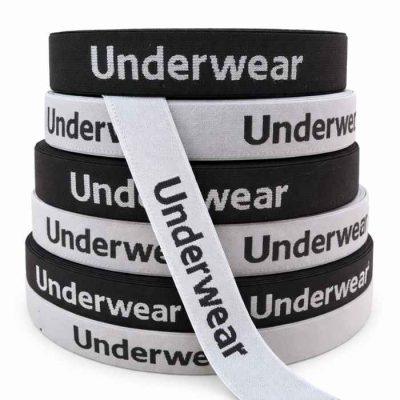 ELASTICO UNDERWEAR NG/BCO    PIEZA X25MT