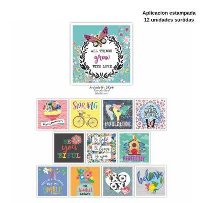 APLIQUES PYP   ETIQUETA COLOR 7X7    C/U