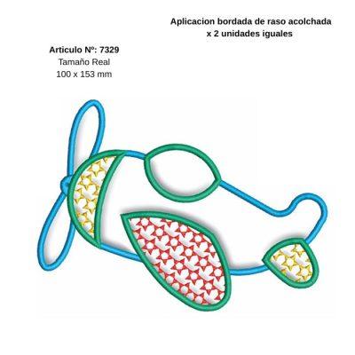 APLIQUES PYP BORD RASO  AVION        C/U