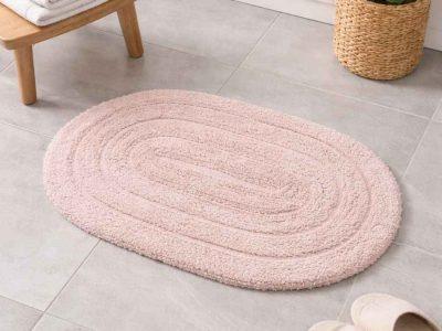 ALFOMBRA  BAÑO ALGODON OVAL LISA  40 x 60
