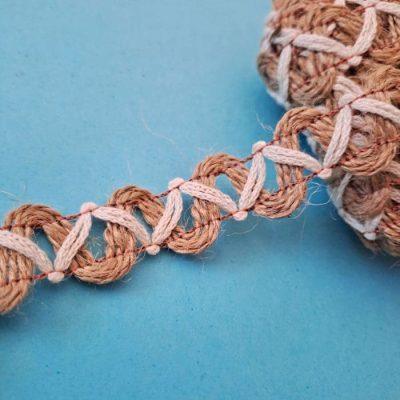 GALON KB ALGODON C/YUTE PRINCIPE 20MM X MT  (12 MT)