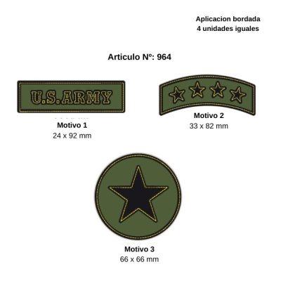 APLIQUES PYP BORD ESC TELA C/U