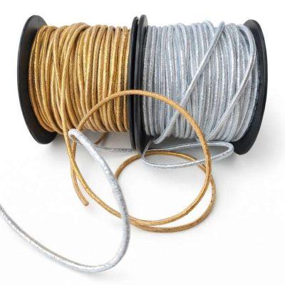 DELTA C.DE ORO ELASTICO LUREX 3MM X25M