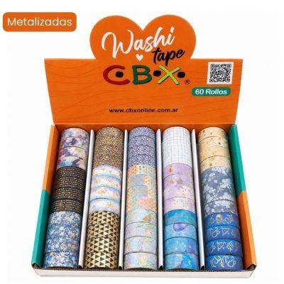 WASHI TAPE METALIZADO CBX CAJA X 60