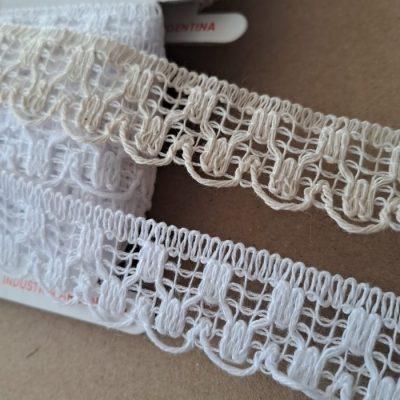 PUNTILLA LUDETEX ALGODON 25 mm X MT  (10 mt)