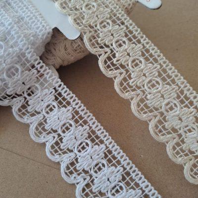 PUNTILLA LUDETEX ALGODON 35 mm  X MT (10 mt)