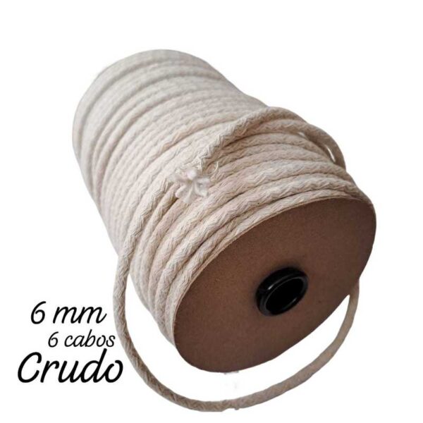 CORDON ALG. RELLENO CRUDO 6MM X100MTS