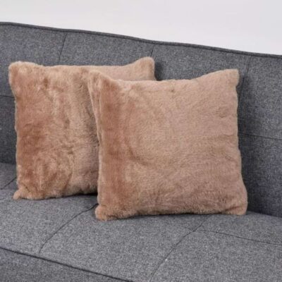 FUNDA ALMOHADON    PIEL SINTETICA x2