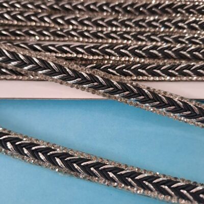 GALON TERMOADH PLATA Y NGRO X 10YDS