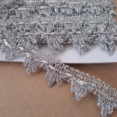 GALON LUREX PLATA 23 mm - x 9.14 mts