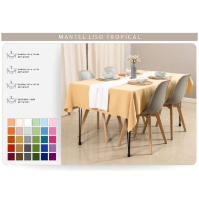 MANTEL   B.PARIS TROPICAL LISO  X 2.00MT
