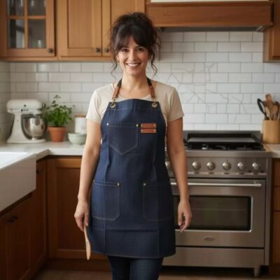 DELANTAL JEAN C/PECHERA C/ETIQUETAS