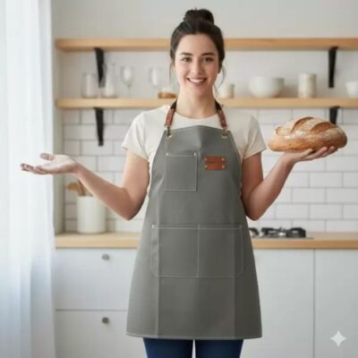 DELANTAL TELA C/PECHERA C/ETIQUETAS