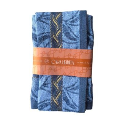 JUEGO DE TOALLA Y TOALLON CASA HABITA ESTAMPADO