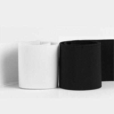 ELASTICO C.DE ORO BCO/ NEGRO X100MM X10M