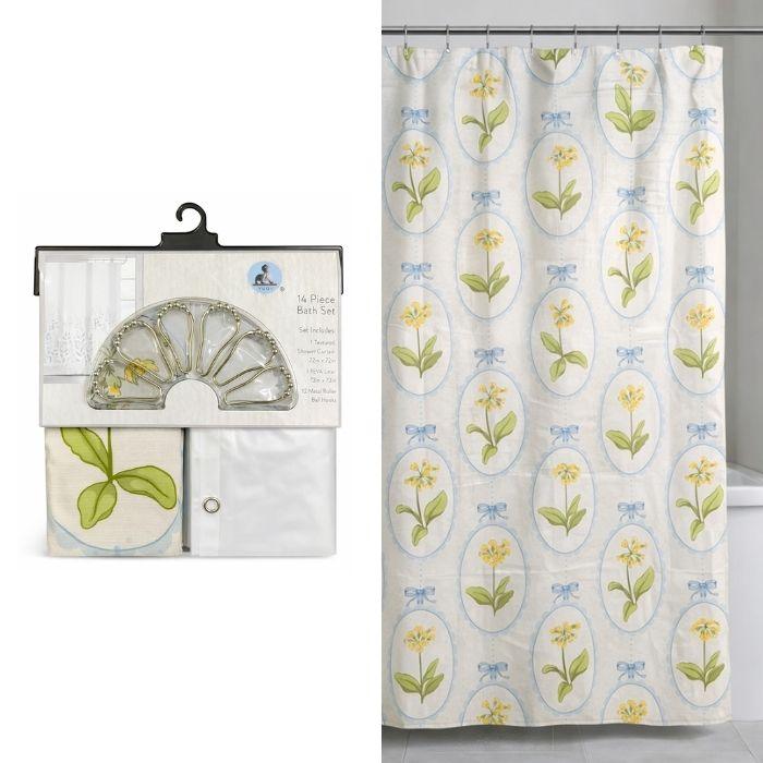 CORTINA BAÑO LINO DE POLIESTER 180 CM + 12 GANCHOS - Image 7