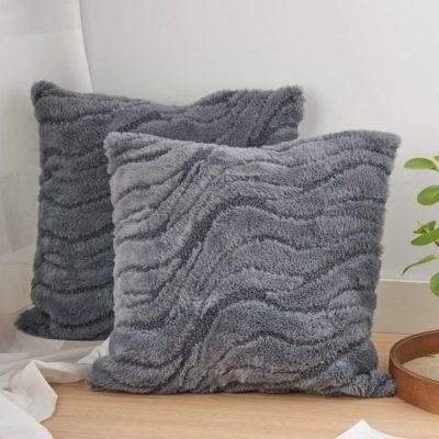 FUNDA ALMOHADON PELO ONDAS X 2
