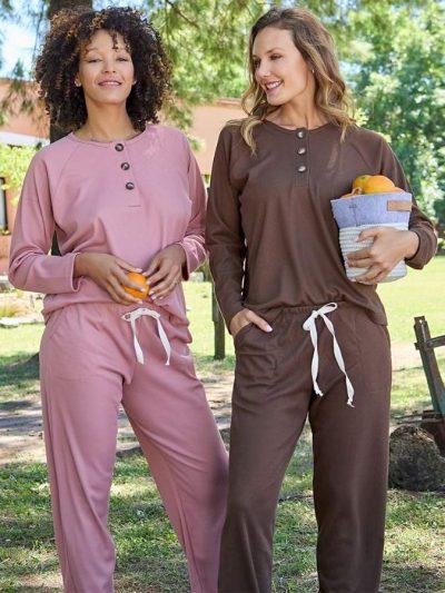 PIJAMA BIANCA SECRETA MORLEY C/BOTONES T.2/4