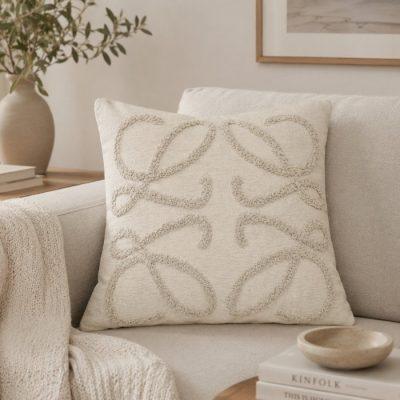 FUNDA ALMOHADON RUSTICA C/RILIEVE X 2 UND