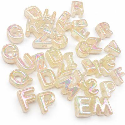 LETRAS CHUNKY  BLANCAS METALIZADAS PARA CORDON X500G