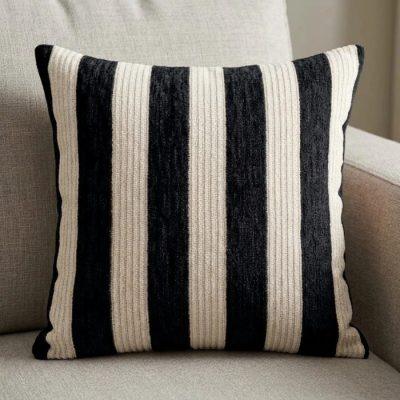 FUNDA ALMOHADON RAYADA X 2 UND